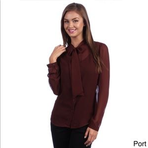 Vintage American Apparel Chiffon Secretary Blouse